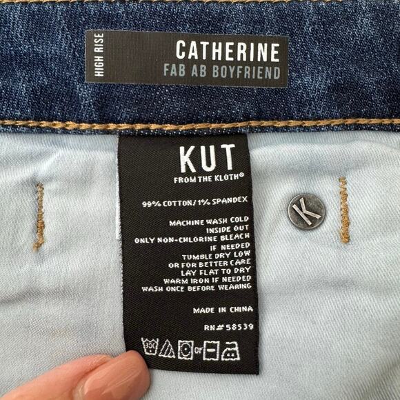 Kut From Kloth Jeans Catherine Fab Ab High Rise Womens 16 Dark Wash Boyfriend - Picture 2 of 13